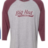Gray Baseball T-Shirt With Maroon Sleeves
